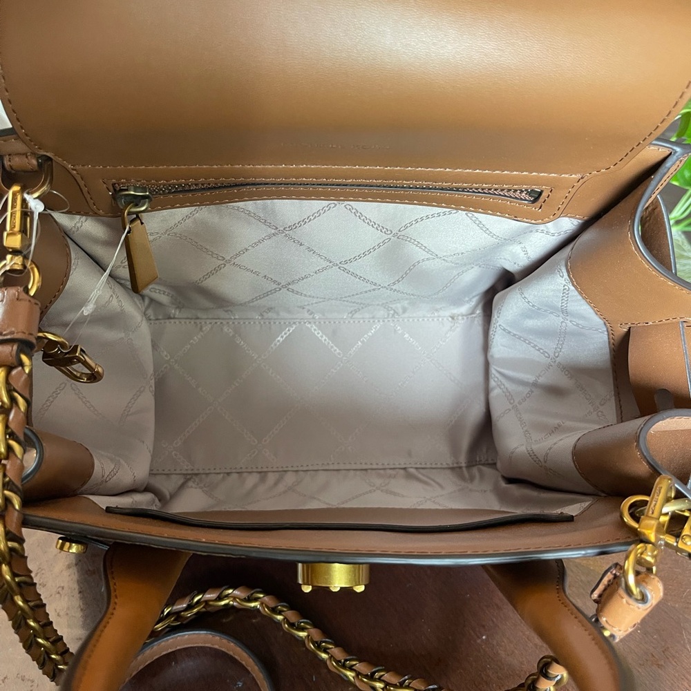 Michael Kors Tan and Brown Patchwork Satchel - Picture 3 of 5